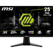 Kazan Hobi Msı 24.5 Mag 255F E20, Gaming Monitör, Fhd, 16:9, Flat, Rapid Ips, 200HZ, 0.5ms(gtg), Freesync Premium