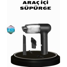 Renas Store Taşınabilir Vakumlu Araç Süpürgesi – Katlanabilir Sap, Yıkanabilir Filtre, 120W Motor - Lisinya