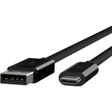 Kazan Hobi Belkin USB 3.1 Usb-C - Usb-A Kablosu, 0,9 M (Usb-If Sertifikalı, 10 Gbps, Ultra Hd 4k), Siyah