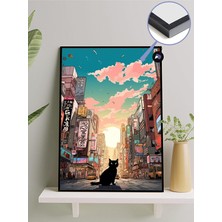 Kazan Hobi Postermanya (PSTER21056) Tokyolu Kedi Manga Anime Çerçeveli Tablo - Çerçeveli Poster 21 x 30