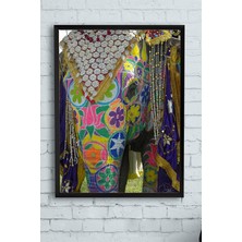 Kazan Hobi Postermanya (PSTER11238) Hindistan Fil Manzara Çerçeveli Tablo (50X70CM)