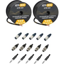 Kazan Hobi Hepa Merz Connection Paket-8 Mikrofon Kablosu Jak Xlr Konnektör Paketi