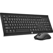 Kazan Hobi Hp KM100 Kablolu Klavye Mouse Set Kurulumu Kolay Tak Çalıştır Şık Zafir Modern Tasarım Türkçe Q Klavye
