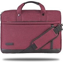 Kazan Hobi Classone Ravenna VP1505 15,6" Su Geçirmez Kumaş ve Fermuar Notebook Laptop El Çantası-Bordo
