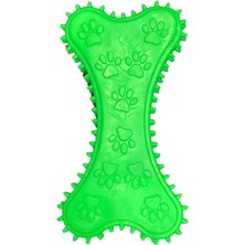 Glipet Plastik Kavak Kemik Dikenli Küçük Köpek Oyuncağı 10CM Yeşil