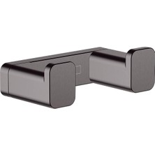 Kazan Hobi Hansgrohe Addstoris 7,62 cm Çift Kanca, Fırçalanmış Siyah Krom, 41755340