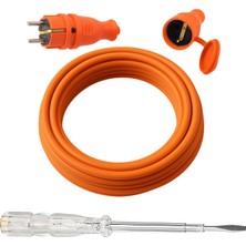 Kazan Hobi Seyyar 3 Metre Uzatma Kablosu Ttr Cca Çok Telli 3x2.5 mm Elektrik Kablo Kontrol Kalem Dişi Erkek Fiş