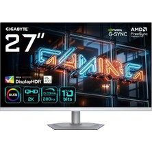 Kazan Hobi Gigabyte MO27Q2A Ice 27" OLED Oyuncu Monitörü, 2k, 280 Hz, 0.03 Ms, Pivot, Siyah