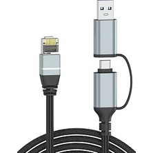 Kazan Hobi Dacrown USB C - Ethernet Kablosu 10 Ft, Tip C - RJ45 Lan Kablosu, Gigabit Ağ Internet Adaptörü, Doğrudan Bağlı, Thunderbolt 4/3 MacBook Air/pro, Xps, iPhone 15 Serisi, Galaxy S24 ile Uyumlu