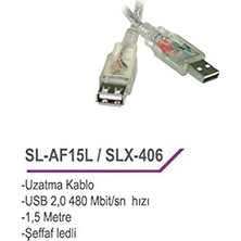 Kazan Hobi S-Link SL-AF15L Usb2.0 1.5m Uzatma Kablosu