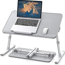Kazan Hobi Bix Saiji AL30 Ayarlanabilir Laptop Standı Ergonomik Tasarım 17 Inç Uyumlu Taşınabilir Masa Gri