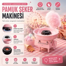 BGG Tech Ev Tipi Pamuk Şeker Makinesi Elektrikli Pratik Şeker Pamuğu Yapma Makinesi