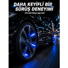 Renas Store 4'lü LED Sibop Işığı Hareket Sensörlü Araç Lastik Sibop Lambası - Lisinya