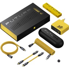 Kazan Hobi Aohi The Future Creative Power 2,6m 480MBPS 240W Pd 3.1 Mfı Lisanslı Süper Hızlı Şarj/data Kablo, Youth 140W 3 Portlu Şarj Adaptörü Seti