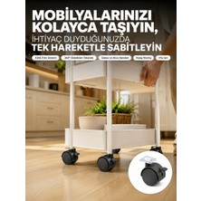 Renas Store 4’lü Kilitli Tekerlek Ayak 4 cm Sessiz ve Dayanıklı - Lisinya