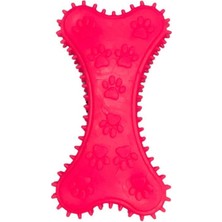 Glipet Plastik Kavak Kemik Dikenli Köpek Oyuncağı 12CM Pembe