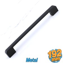 Kazan Hobi BADEM10 Radus Siyah Metal Kulp 192 mm -19.2 cm Mobilya Çekmece Mutfak Dolabı Dolap Kulpları Kulbu Kulpu