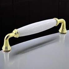 Kazan Hobi Kapıdağı Porselen Metal Kulp 128 mm Mobilya Çekmece Mutfak Dolabı Dolap Kapak Kulpları Kulb Kulpu