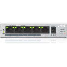 Kazan Hobi Zyxel 5 Port Gigabit Unmanaged Switch | 4x Poe+ | 60 Watt [GS1005HP]