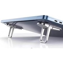 Kazan Hobi 2'li Paket Ayarlanabilir Laptop Standı - 2 Kademeli Ergonomik Yükseltici, Katlanabilir Taşınabilir Notebook Tutucu, Kaymaz Silikon Pedli Hafif Dizüstü Bilgisayar Standı
