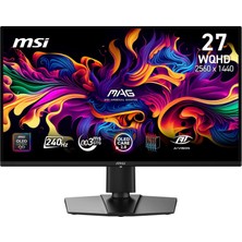 Kazan Hobi Msı 26.5" Mag 274QP Qd-Oled X24, Gaming Monitör, Wqhd, 16:9, Flat, Qd-Oled, 240Hz, 0.03MS, Freesync Premium, Pivot