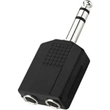 Kazan Hobi 6.3 mm Jack Çoğaltıcı 6.3 mm Erkek 2x 6.3 mm Dişi Jack Gitar Jack Çoğaltıcı
