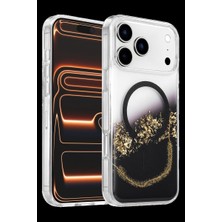 Hace Bazaar Onegif Apple Iphone 17 Pro Lotus Simli Magsafe Kapak - Siyah -Hcb