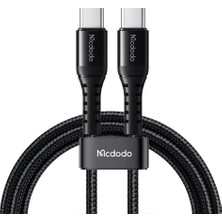 Kazan Hobi Mcdodo CA-5643 60W 3A Type-C To Type-C Şarj ve Data Kablosu Siyah - 2m