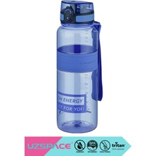 AvantajAl Uzspace 1000ml Silikon Gövdeli El Askılı Tritan Su Matarası Lacivert
