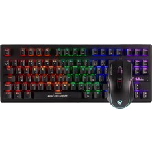 Kazan Hobi Thl-Gc-Vtx1 Gamıng Set (Kablolu Mekanik Mavi Swıtch Rgb Klavye + Kablolu 10.000 Dpı Rgb Mouse)