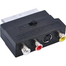 Kazan Hobi Scart To Rca Skart Tos Av Svideo Çevirici Dönüştürücü Adaptör