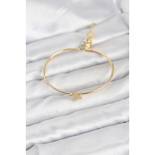 DMR Elegance Yıldız Model Gold Renk Kadın Bileklik