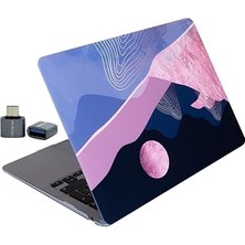 Kazan Hobi Mcstorey MacBook Air 13 Inç Kılıf A2337 M1 Uyumlu A1932 A2179 Sert Koruyucu Hard Case Desenli Mat Kapak Çizilme ve Darbe Koruma Pembe