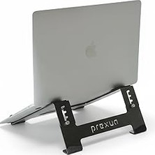 Kazan Hobi Prexua Stepper Laptop Standı - Notebook Yükseltici Altlık - Metal - Siyah - STP4025 (Siyah, Medium)