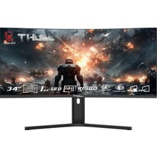 Kazan Hobi TJ-WQHD34C-180 Vision 34 1ms 180Hz Wqhd (2xhdmı+2xdp) Va Frameless Curved Gaming Monitör