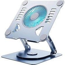 Kazan Hobi Daytona 804D 360 Derece Dönebilir Alüminyum Katlanabilir Laptop Macbook Standı (Koyu Gri)