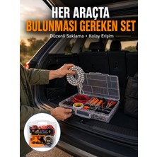Renas Store 27 Parça Oto Güvenlik ve Bakım Seti Şeffaf Taşıma Kutulu Araç Ekipman Çantasız - Lisinya