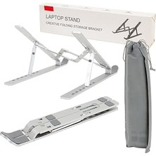 Kazan Hobi Ayarlanabilir Metal Laptop ve Tablet Standı (10-15.6 Inç), Kaymaz Tabanlı Ergonomik Masaüstü Bilgisayar Yükseltici