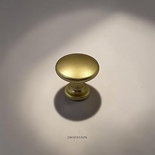 Kazan Hobi 10 Adet Düz Düğme Kulp Mat Altın 25 mm – Metal Modern Dolap ve Çekmece Topuz Kulpu