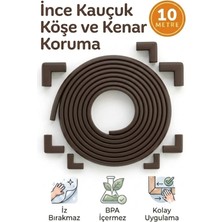 Miningaa 10 Metre + 10 Adet Köşe Koruyuculu Esnek ve Yumuşak Kauçuk Kenar Koruyucu Köşe Koruyucu Çocuk Bebek Güvenlik Seti