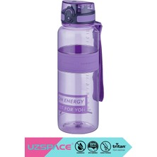 AvantajAl Uzspace 1000ml Silikon Gövdeli El Askılı Tritan Su Matarası Mor