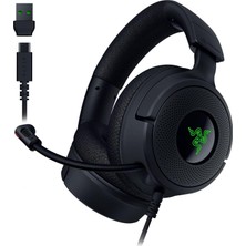 Kazan Hobi Razer Kraken V4 x - Kablolu Pc Oyun Kulaklığı (Triforce 40MM Sürücüler, Geri Çekilebilir Kardioid Mikrofon, 7.1 Surround Ses, Chroma Rgb, Pc Için - Usb-C Üzerinden Konsol ve Telefonlar) Siyah