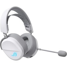 Kazan Hobi Asus Rog Pelta White Kablosuz Rgb Oyun Kulaklığı (Rog Speednova, Bluetooth, 2,4 Ghz, Usb-C, 50 mm Rog Titanyum Membran Sürücüler, 10 mm Süper Geniş Bantlı Boom Mikrofon, 309 G Hafif, Aura Sync Rgb)