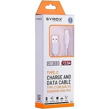 Kazan Hobi Syrox C71 2,0 Mah Type-C 1,2 mt Type-C Kablo