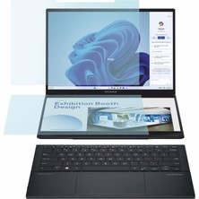Kazan Hobi Engo Asus Zenbook Duo 2024 UX8406 14 Inç Ile Uyumlu Ekran Koruyucu Notebook, 9h Temperli Kırılmaz Esnek Nano Cam, Çizilmeye ve Darbeye Dayanıklı Laptop Koruma, Hd Şeffaf