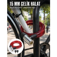 Renas Store Metal Kilit Başlıklı Dayanıklı Bisiklet ve Scooter Güvenlik Kilidi - Lisinya
