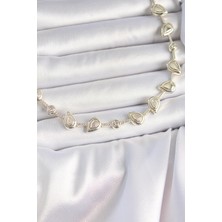 DMR Elegance Pirinç Gold Renk Zirkon Taşlı Damla Model Vıp Seri Exclusive Kadın Kolye
