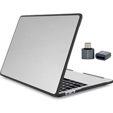Kazan Hobi Mcstorey MacBook Air 13.3 Uyumlu Shockproof Rugged Hard Case Tpu Bumper Anti-Fingerprint Drop Protection Cover A2337 M1 A2179 A1932 Outdoor Şeffaf