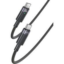 Kazan Hobi Yesıdo 60W Type-C To Type-C Otomatik Şarj Kesme Özellikli Pd Hızlı Şarj Kablosu, 1.2 Metre