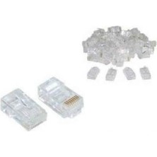 Kazan Hobi Alfais 4220 100 Adet RJ45 Jack Cat5 Internet Kablo Kablosu Ucu Konnektör Connector